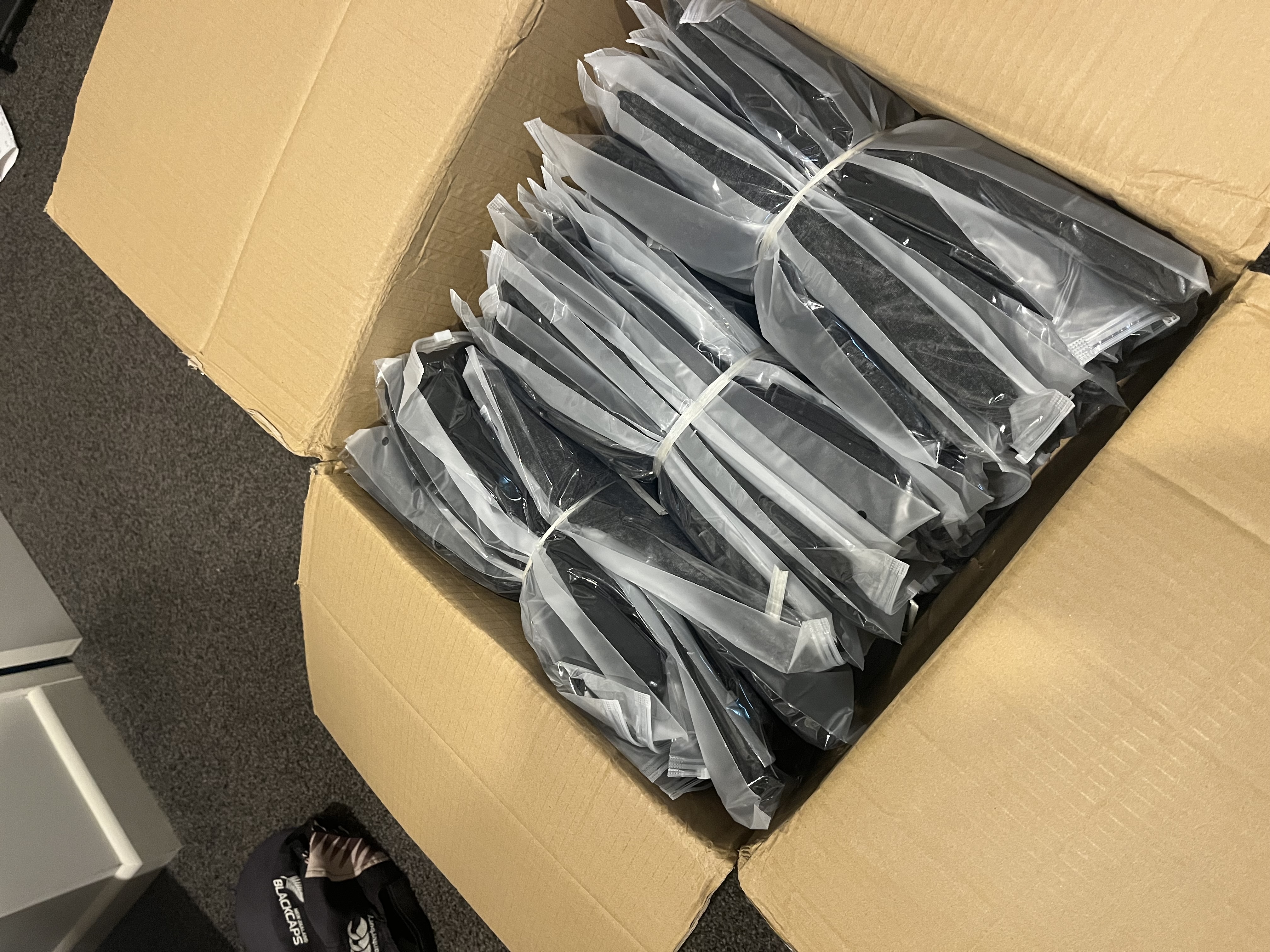 Garments arriving from China